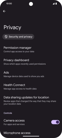 Press Privacy dashboard.