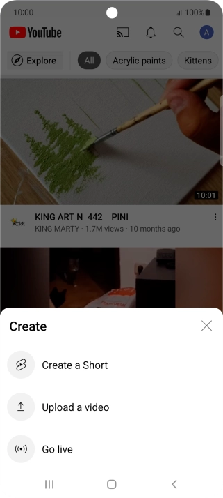 Press Upload a video.