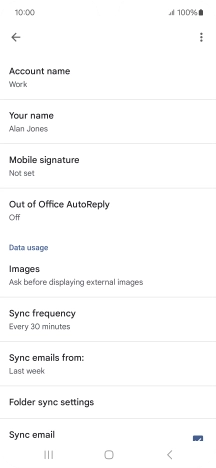 Press Account name and key in the required name. Press Account name and key in the required name.