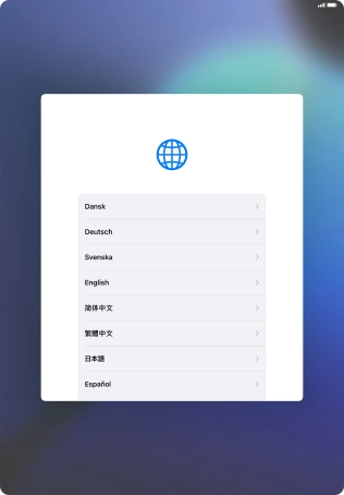 Press the required language. Press the required language.