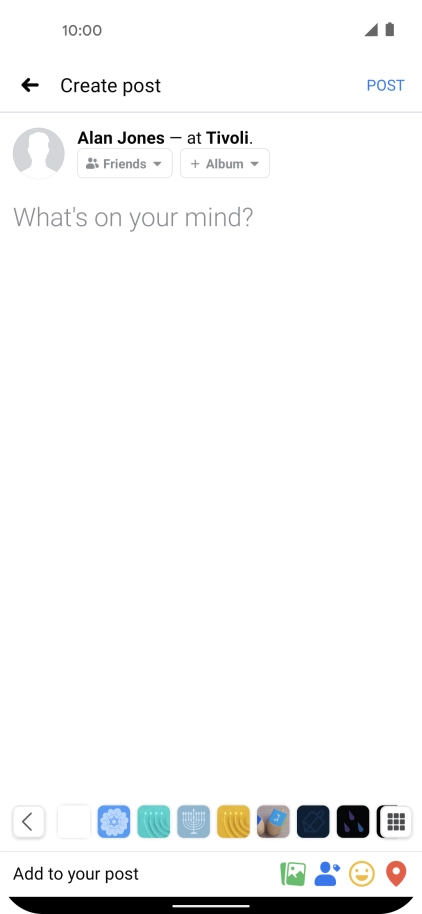 Press the text input field.