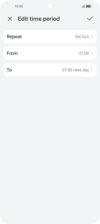 Follow the instructions on the screen to select settings for automatic activation of Do Not Disturb. Follow the instructions on the screen to select settings for automatic activation of Do Not Disturb.