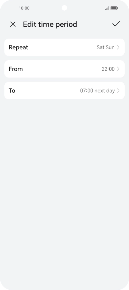 Follow the instructions on the screen to select settings for automatic activation of Do Not Disturb. Follow the instructions on the screen to select settings for automatic activation of Do Not Disturb.