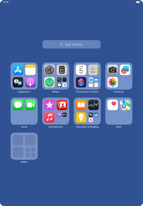 The app is now placed in the Hidden folder in the App Library.