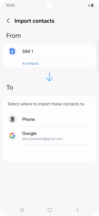 Press the required Google account.