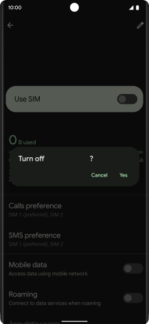 If you turn off use of the price plan, press Yes.