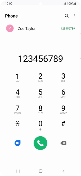 Key in the required number and press the call icon.