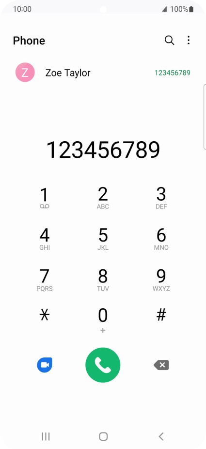 Key in the required number and press the call icon.