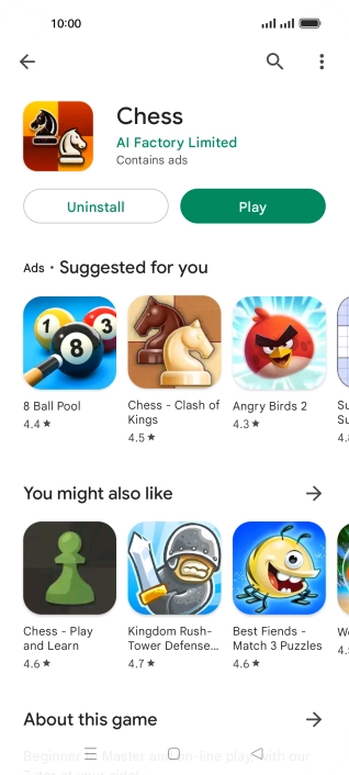 Press the Home key to return to the home screen.