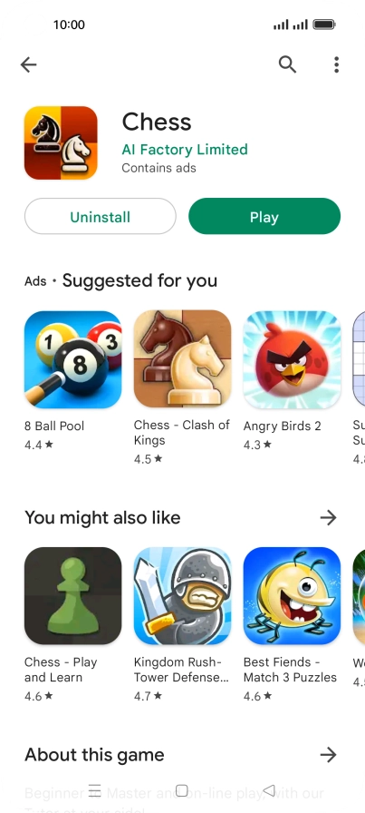 Press the Home key to return to the home screen.