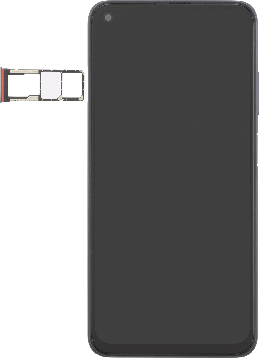 Turn your SIM so the angled corner of the SIM matches the angled corner of the second SIM holder and place your SIM in the SIM holder.