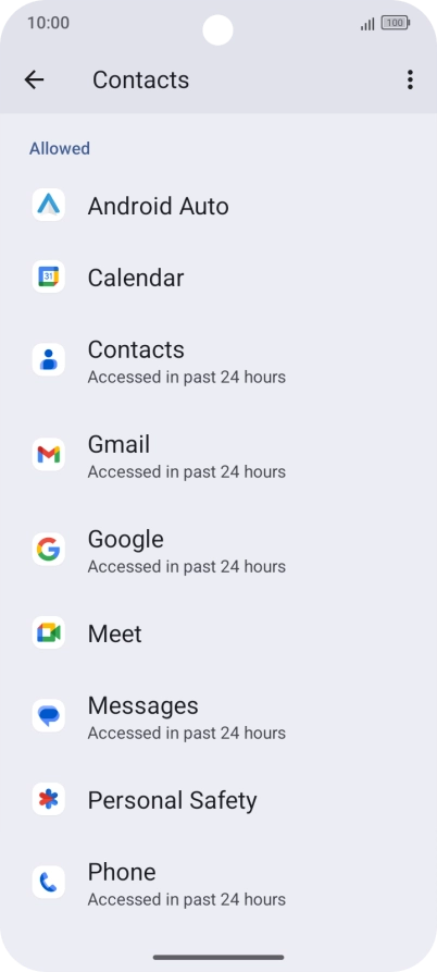 Press the required app. Press the required app.