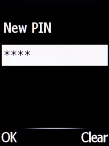 Key in a new four-digit PIN and press the Navigation key.