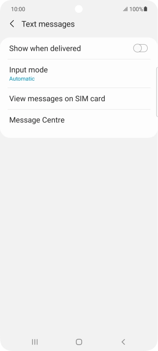 Press Message Centre.