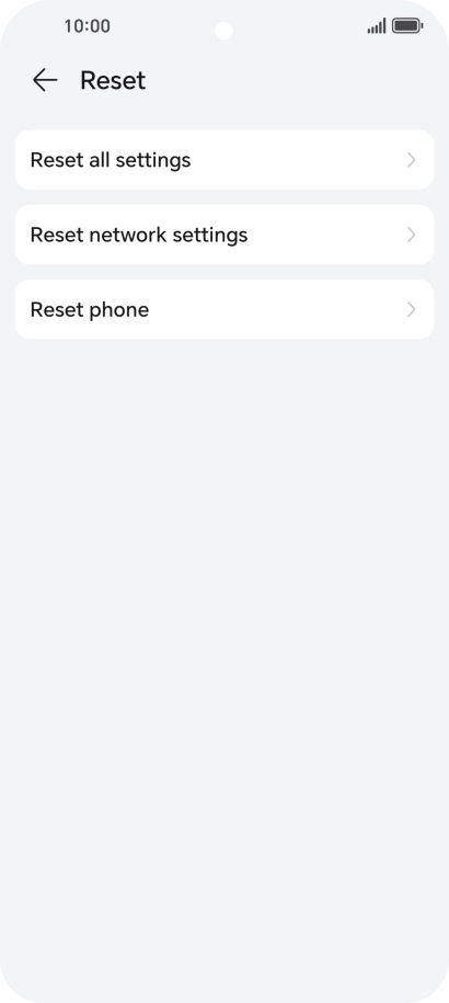 Press Reset network settings. Press Reset network settings.