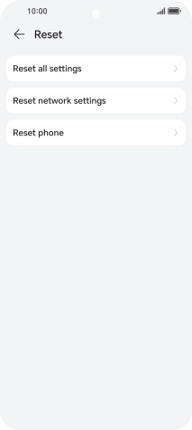 Press Reset network settings. Press Reset network settings.