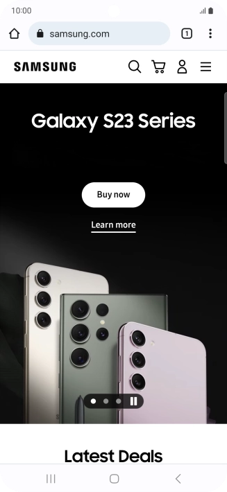 Press the menu icon. Press the menu icon.