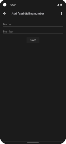 Press Name and key in the required name.