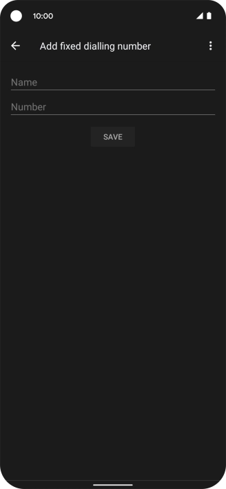Press Name and key in the required name.