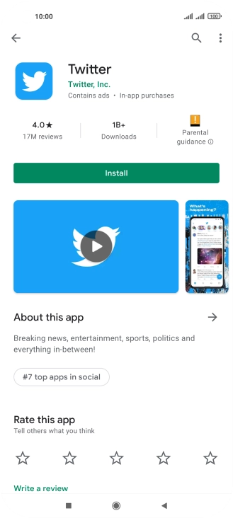 Press Install and follow the instructions on the screen to install the app.