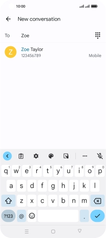 Press the required contact.