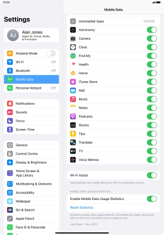 Press the indicator next to 