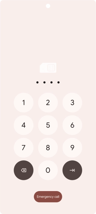 Key in a new four-digit PIN and press arrow right.