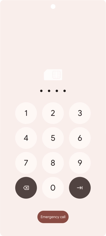 Key in a new four-digit PIN and press arrow right.