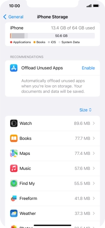 Press the required app.