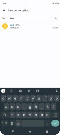 Key in the first letters of the recipient's name and press the required contact.