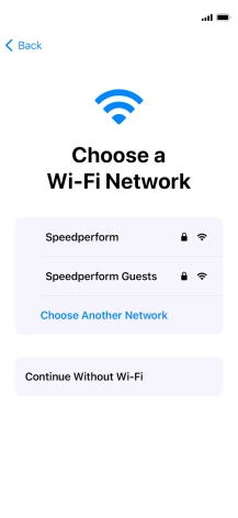 Press the required Wi-Fi network.