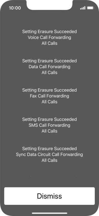 Press Dismiss. Press Dismiss.