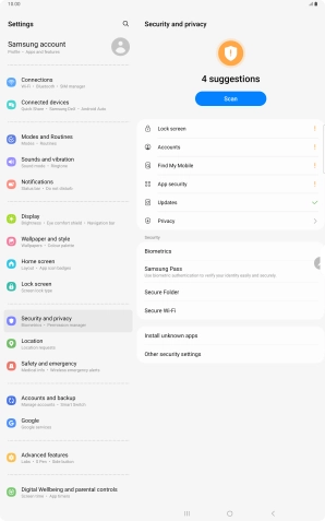 Press Other security settings.
