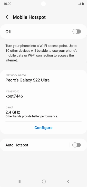 Press Configure. Press Configure.