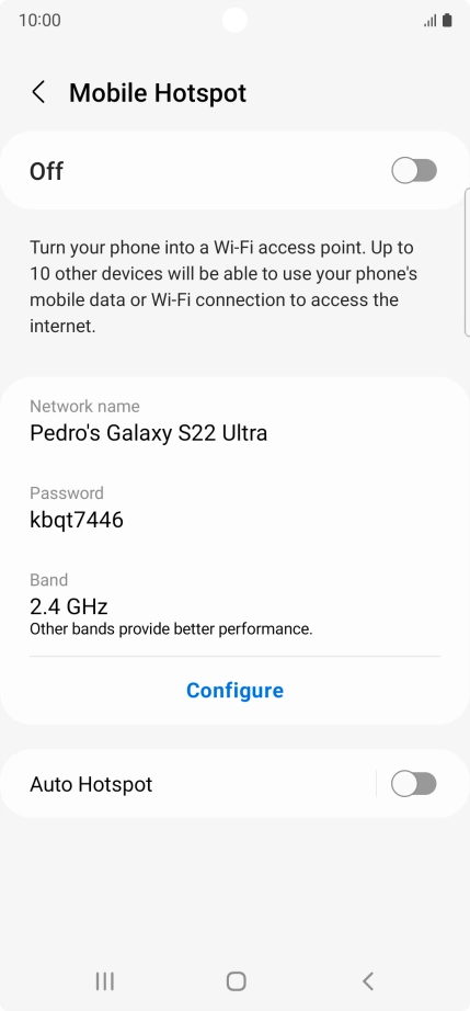 Press Configure. Press Configure.