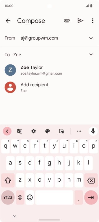Press the required contact.