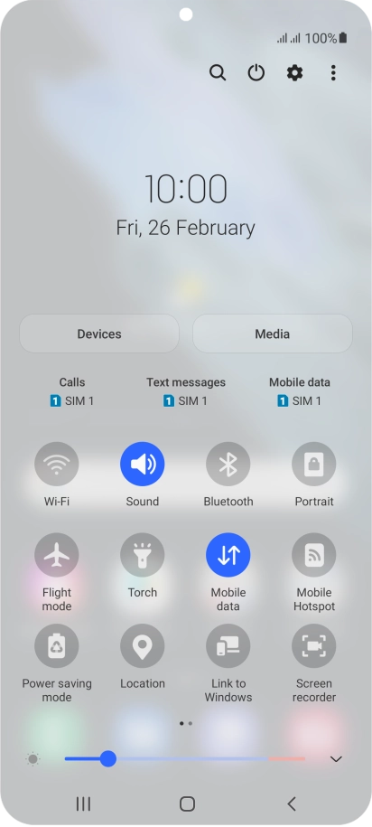 Press the settings icon. Press the settings icon.