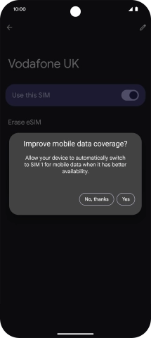 Press the required setting. Press the required setting.