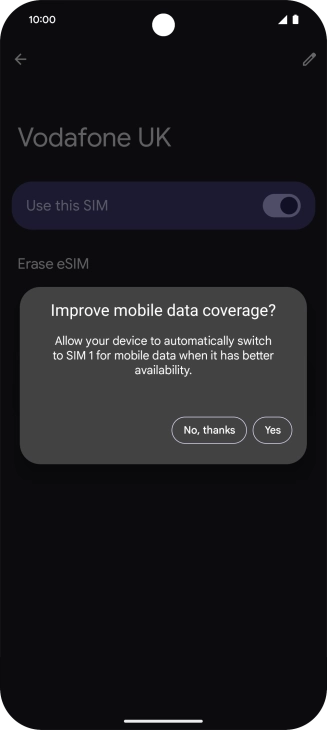 Press the required setting. Press the required setting.