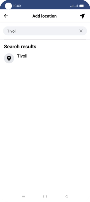 Press the required location.