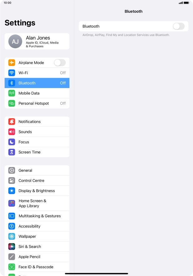 Press the indicator next to 