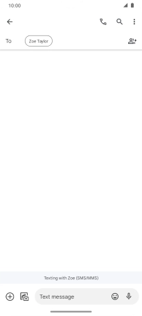 Press the text input field and write the text for your picture message. Press the text input field and write the text for your picture message.