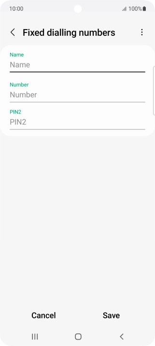 Press Name and key in the required name.