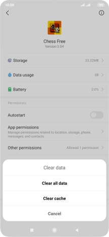 Press Clear cache.