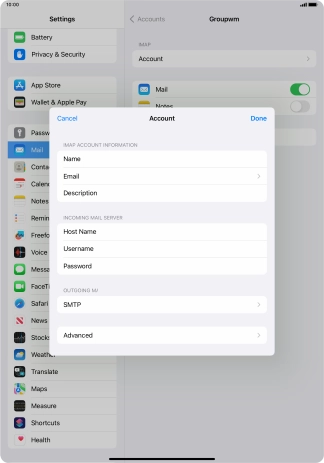 Press SMTP. Press SMTP.