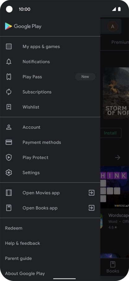 Press Settings. Press Settings.