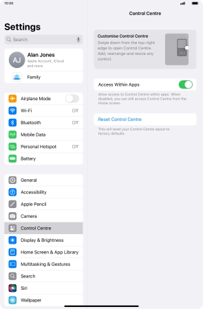 Press the indicator next to 