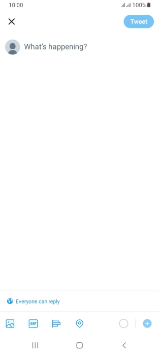 Press the text input field. Press the text input field.