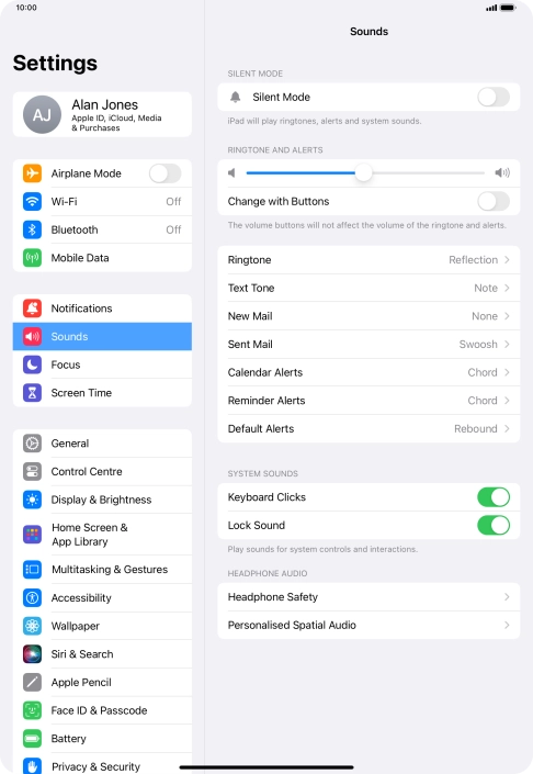 Press Text Tone.