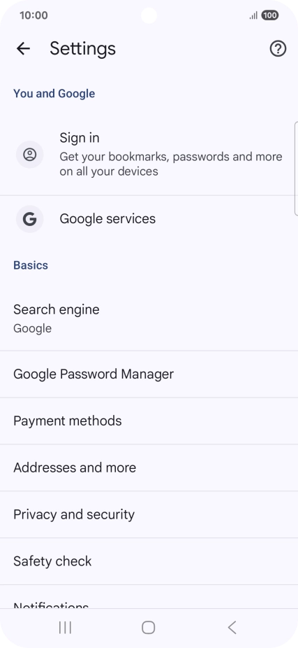 Press Privacy and security. Press Privacy and security.